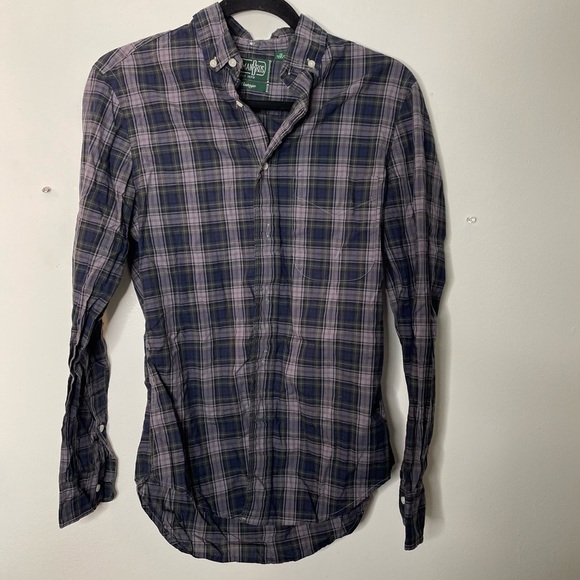 Glad Gitman bros plaid, casual, button-down shirt, size extra small - Picture 1 of 8